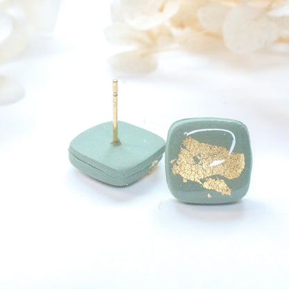 Sage Gold Studs