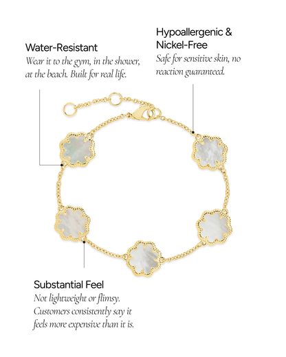 Rose Petal Station Bracelet
