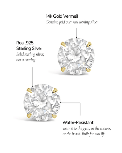 Sterling Silver Everyday Essential CZ Studs