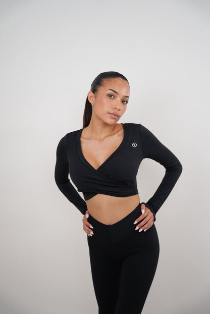 I Am Present Black Elegant Top