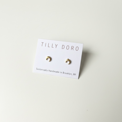 small crescent stud