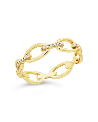 Sterling Silver Open Chain Link Ring