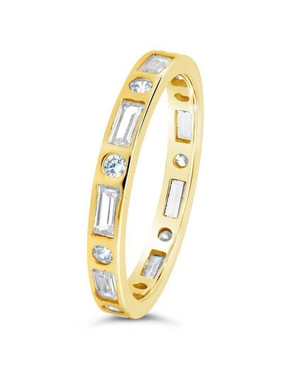 Sterling Silver Ethel CZ Band Ring