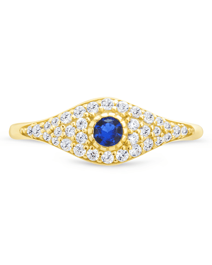 Sterling Silver Mozzie Evil Eye Ring