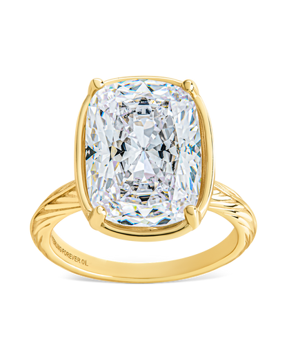 Sterling Silver Elongated Cushion Cocktail Ring 4ct & 8ct