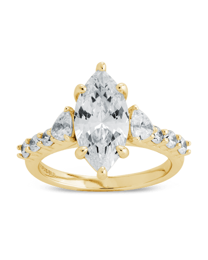 Sterling Silver Marquise & Trillion Ring