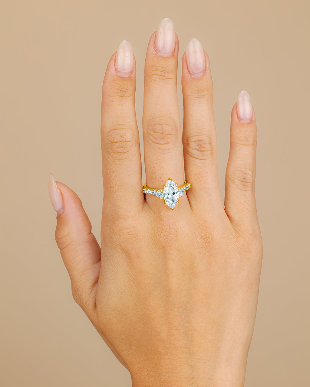 Sterling Silver Marquise & Trillion Ring