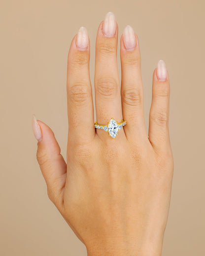 Sterling Silver Marquise & Trillion Ring