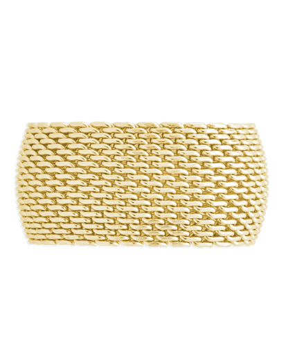 Sterling Silver Wide Mesh Ring