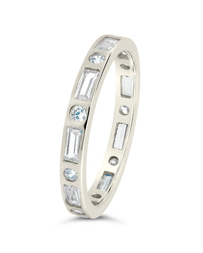 Sterling Silver Ethel CZ Band Ring