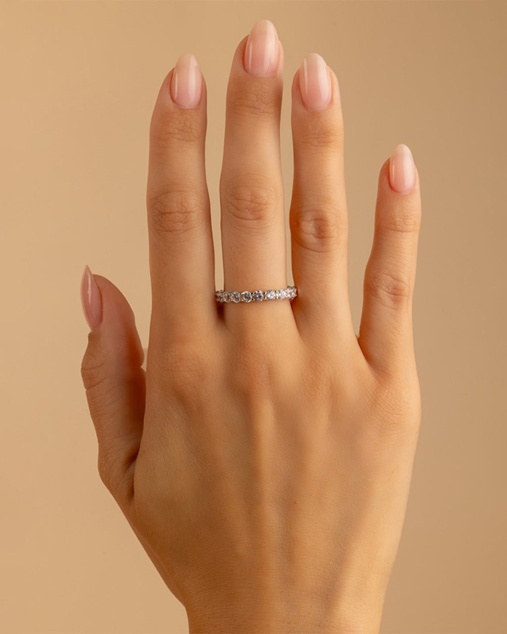 Sterling Silver Gracie CZ Eternity Ring