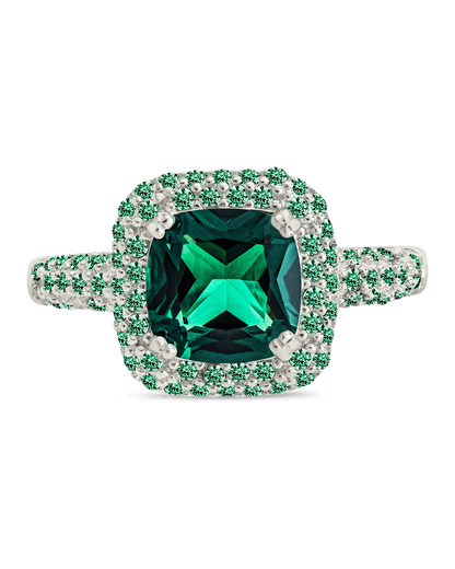 Sterling Silver Emerald CZ Legacy Ring