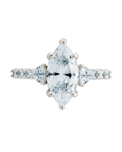 Sterling Silver Marquise & Trillion Ring