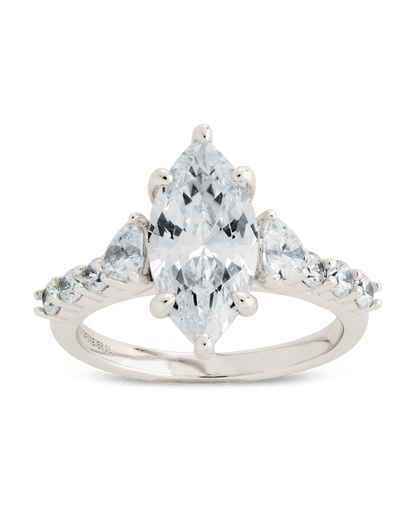 Sterling Silver Marquise & Trillion Ring