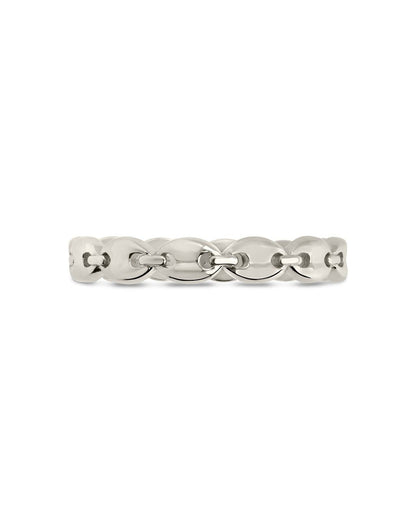 Sterling Silver Janie Anchor Chain Ring