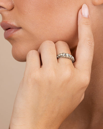 Sterling Silver Graham Twist Band Ring