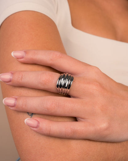 Sterling Silver Skylar Layered Statement Ring