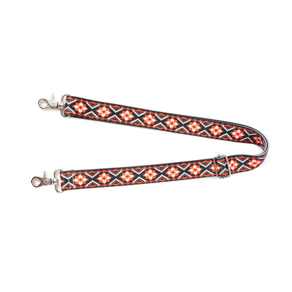 Geometric Vista Accessory Strap In Orange and Blue