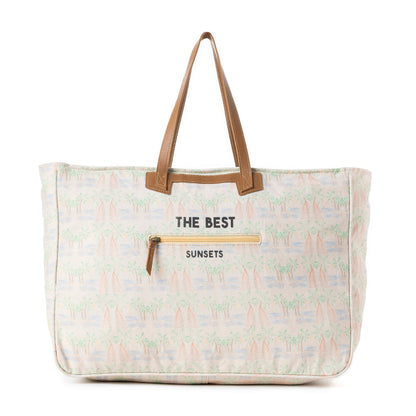 Bali Breeze Weekender Bag in Saddle Off-White