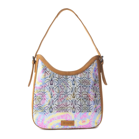Desert Snow Leopard Leather Bag In White