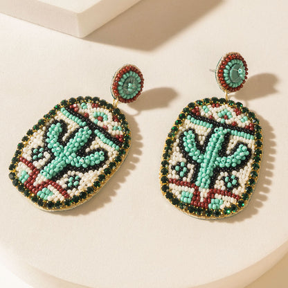 Tucson Bloomers Earrings in Sunstone Teal