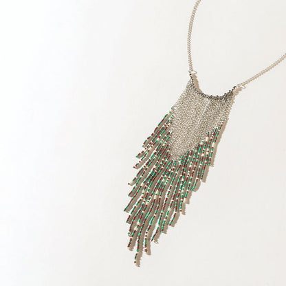 Northern Lights Necklace in Frosted Silver