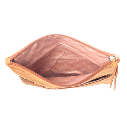 Yellowstone Palisade Clutch Bag with Rivets in Amber