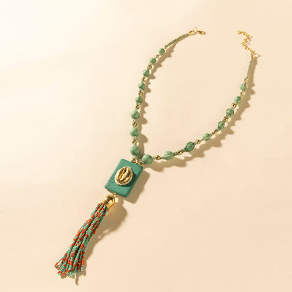 Myra Sun strung beaded necklace in Turquoise