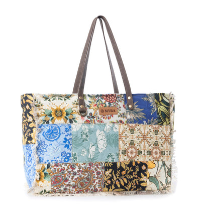 Myra Sundial Hollow Weekender Bag in Multi Patch