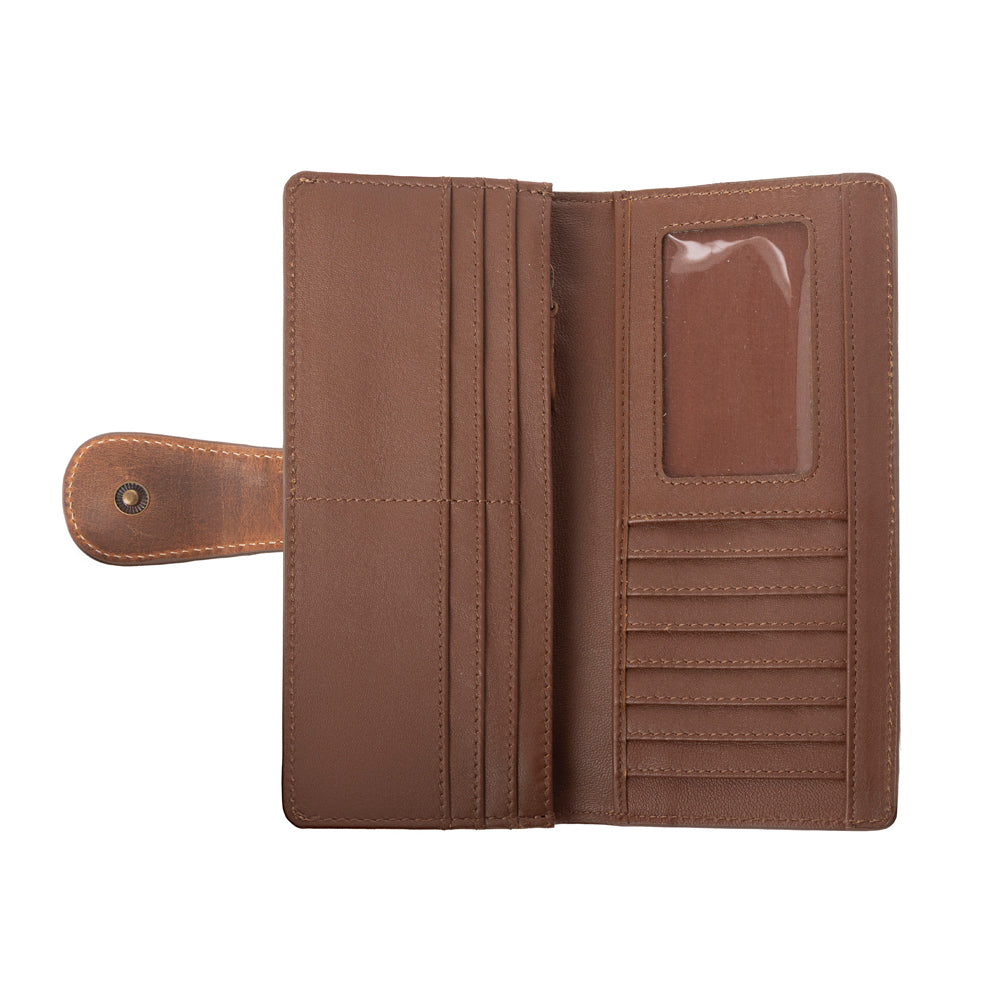 Myra Cedarbar Hairon Leather Women’s Wallet in Honey Drift
