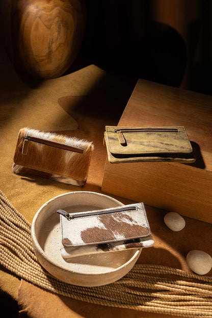 WILDFIRE LEATHER AND HAIRON WALLET