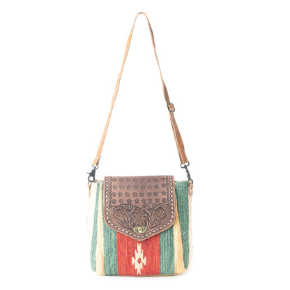 Embossed Scarlet Hand-Tooled Bag