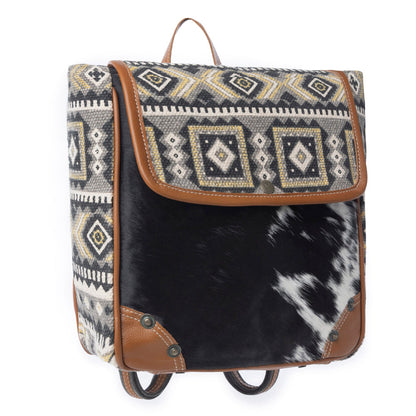 Bison Ridge Backpack Bag With Hair-On Hide