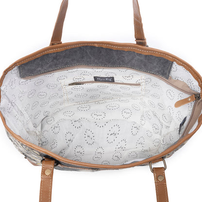 Bison Ridge Hair-On Hide Tote Bag