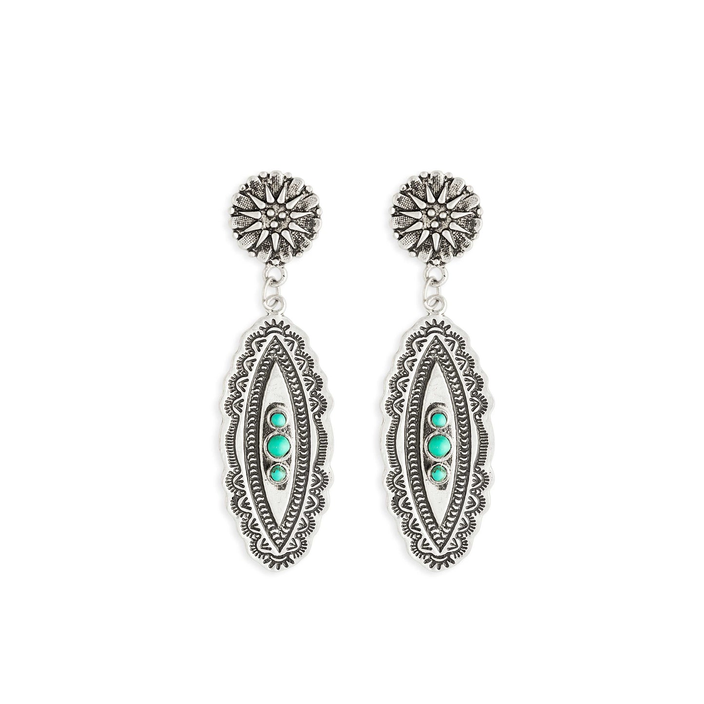Sunny Trail Silver-Tone Earrings