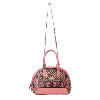 Emmylou Pass Hand-Tooled Bag in Salmon