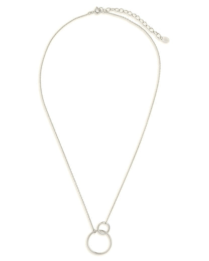 Sterling Silver Interlocking Open Circle Pendant