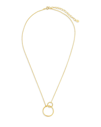 Sterling Silver Interlocking Open Circle Pendant