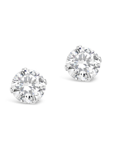 Sterling Silver 5mm CZ Stud Earrings