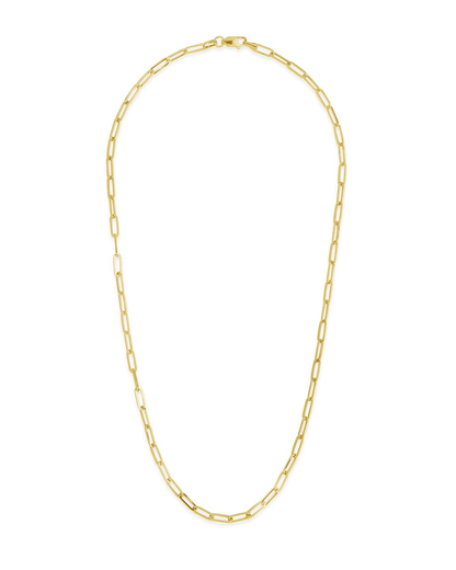 Sterling Silver Paperclip Chain Necklace