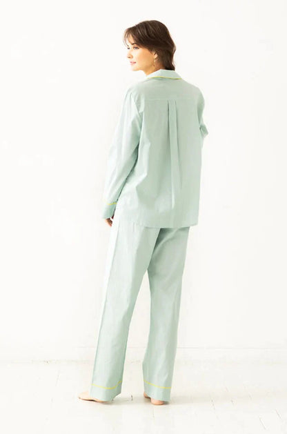 Classic Woven Cotton Pajama Set