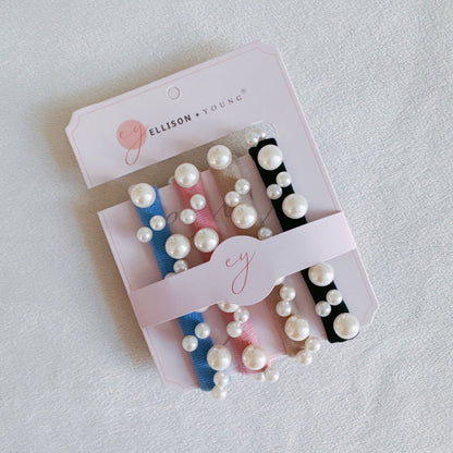 Snowed In Pearls Hair Ties Set Of 4