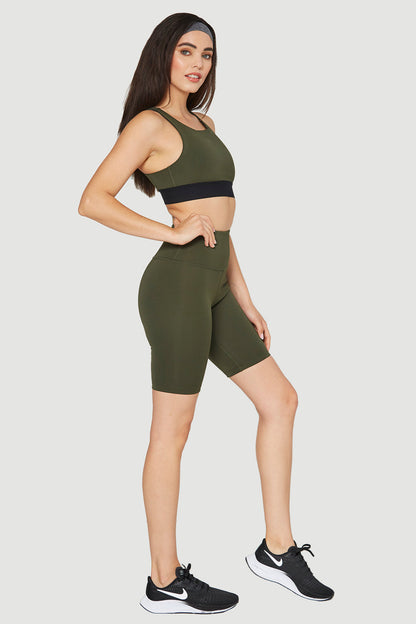High-Rise Scuba Biker Shorts