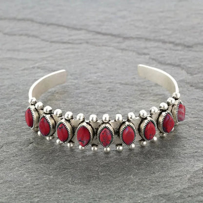 Turquoise Alloy Open Bracelets - 6 Styles