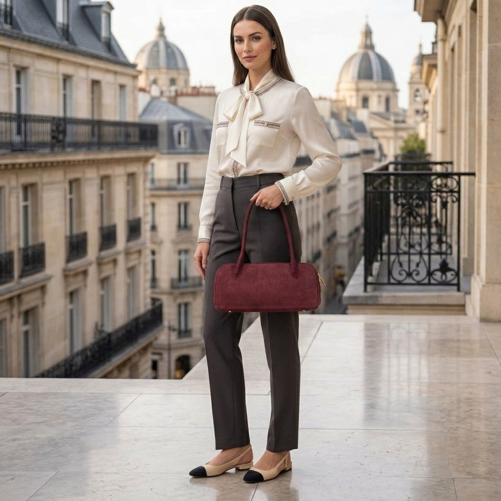 Italian Genuine Suede Shoulder Bag 272511