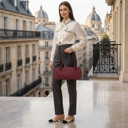 Italian Genuine Suede Shoulder Bag 272511