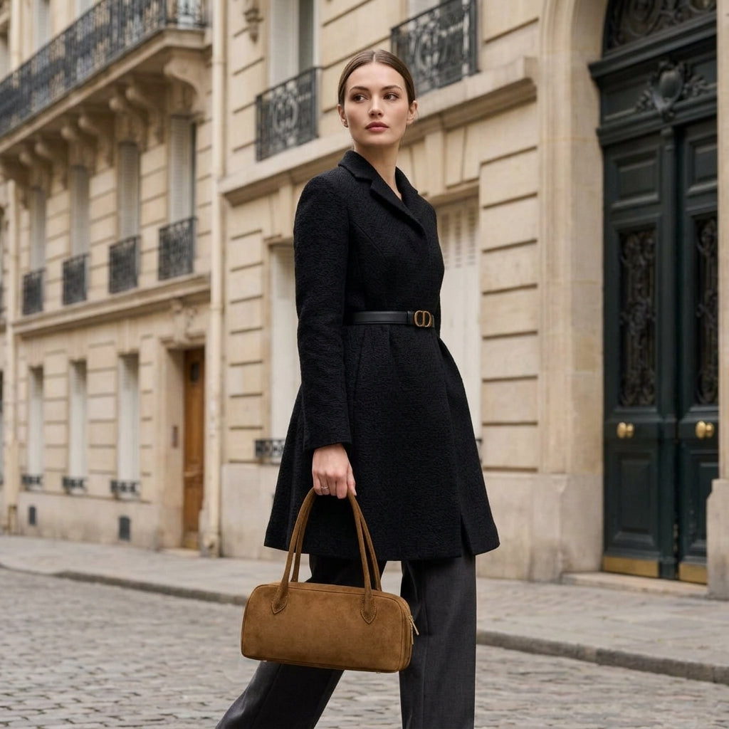 Italian Genuine Suede Shoulder Bag 272511