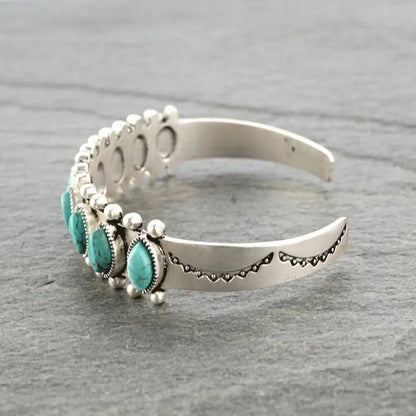 Turquoise Alloy Open Bracelets - 6 Styles