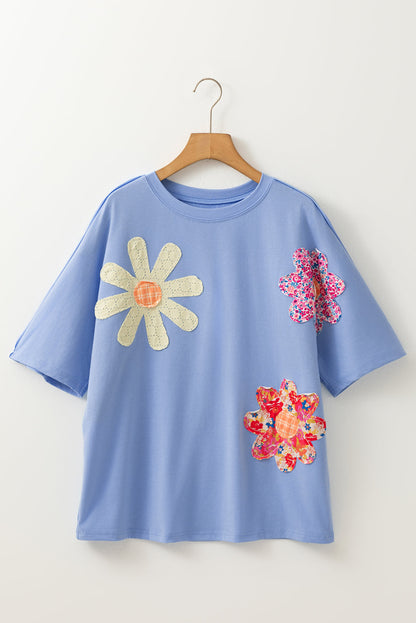 Hannah Flower Patched Loose Top