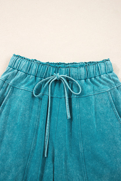 Teagan Raw Hem Pants - Lapis